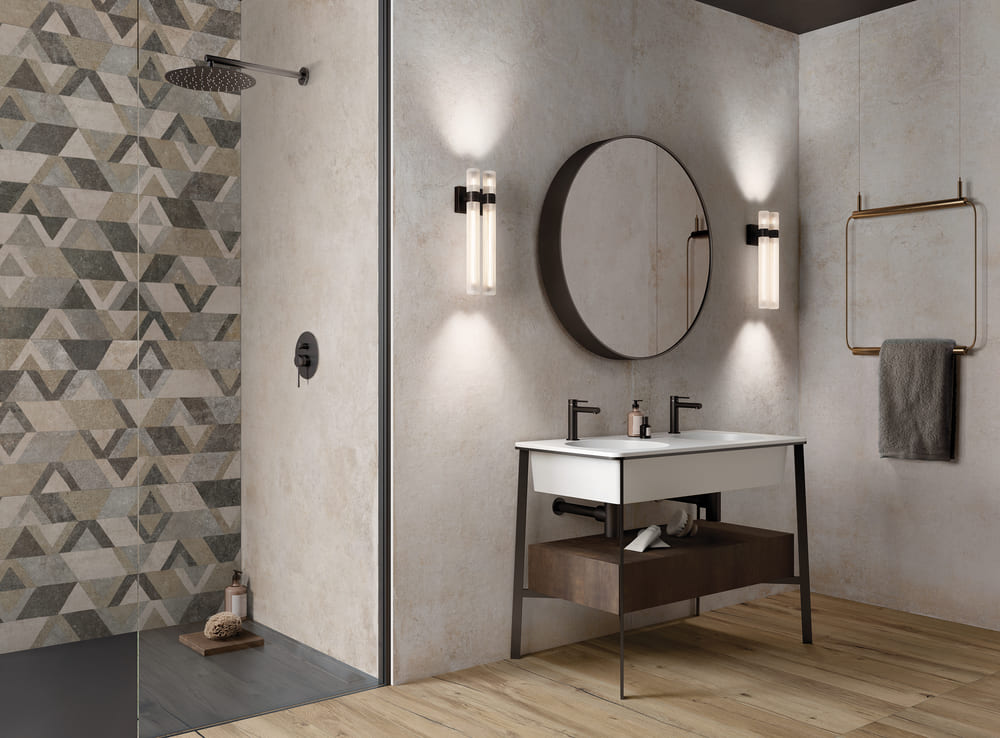 esempi disposizione piastrelle bagno