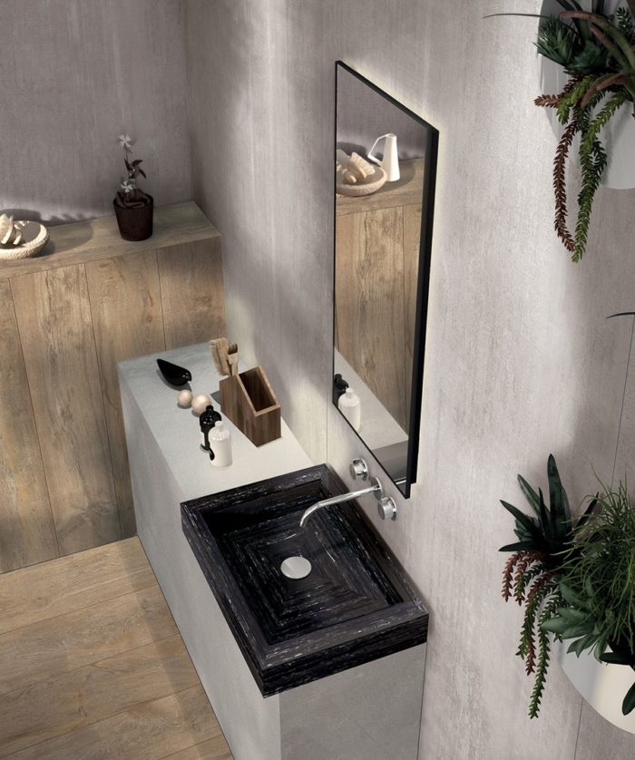 Rivestire il bagno con il gres grande formato: il progetto WIDE & STYLE di Flaviker
