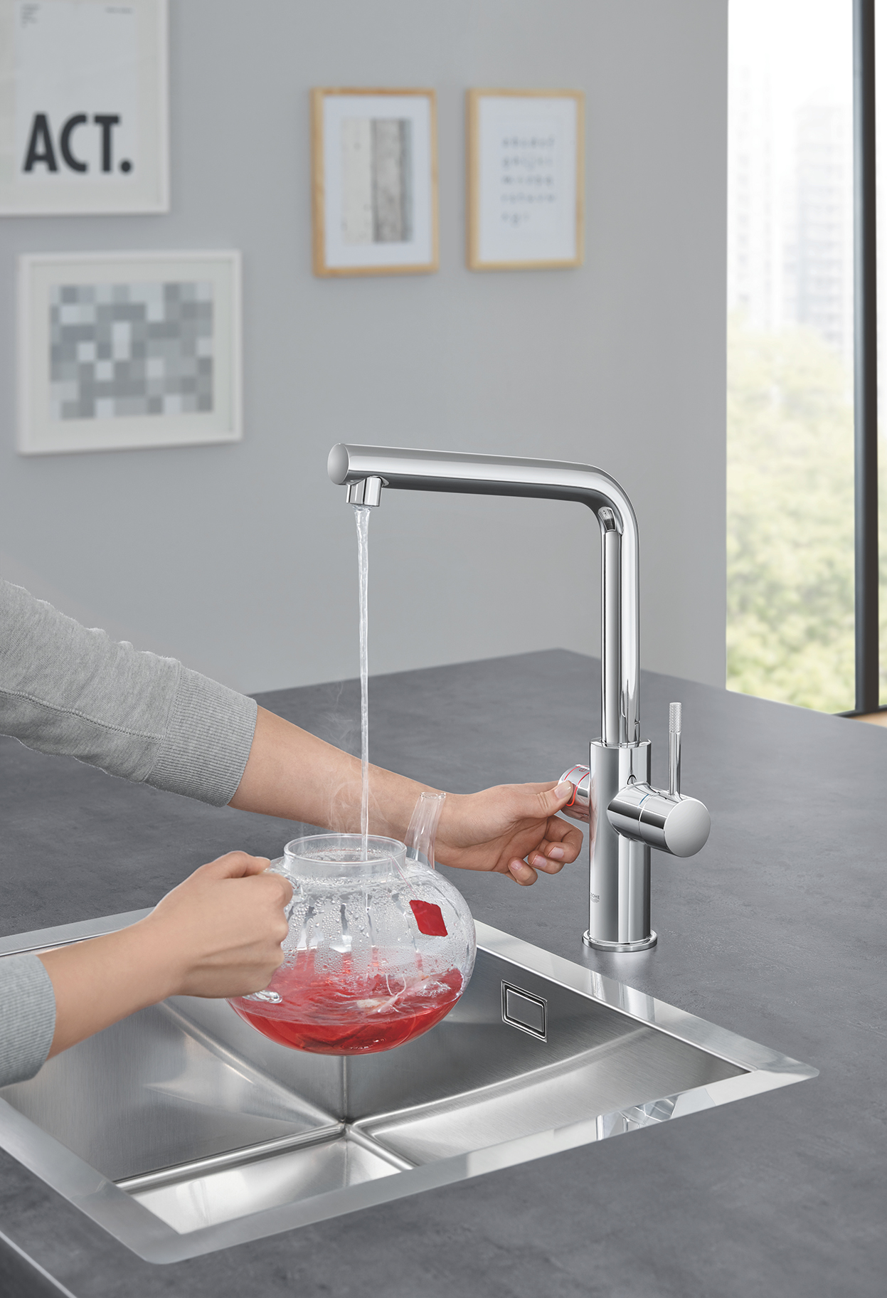 Grohe Red: rubinetto acqua a 100°