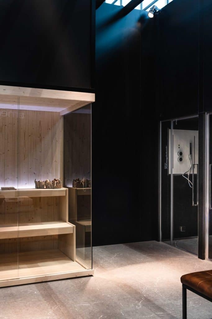 sauna piccola trasparente in vetro