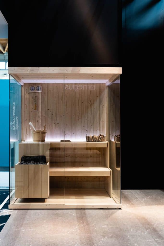 sauna piccola in vetro