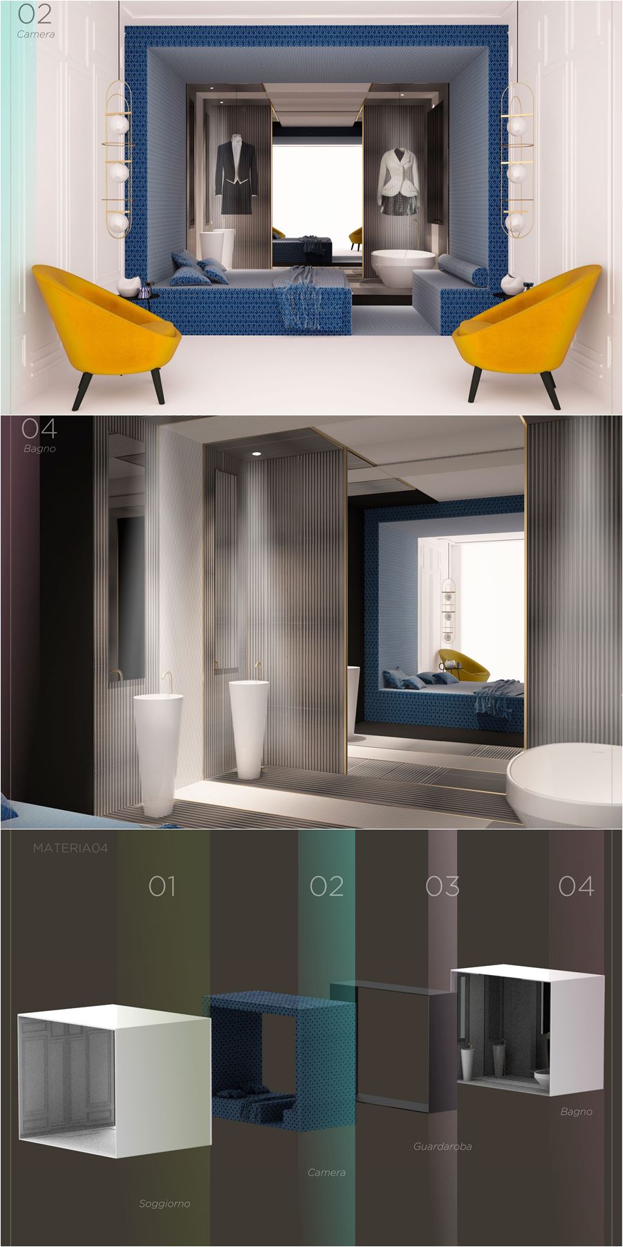 concept camera albergo di design