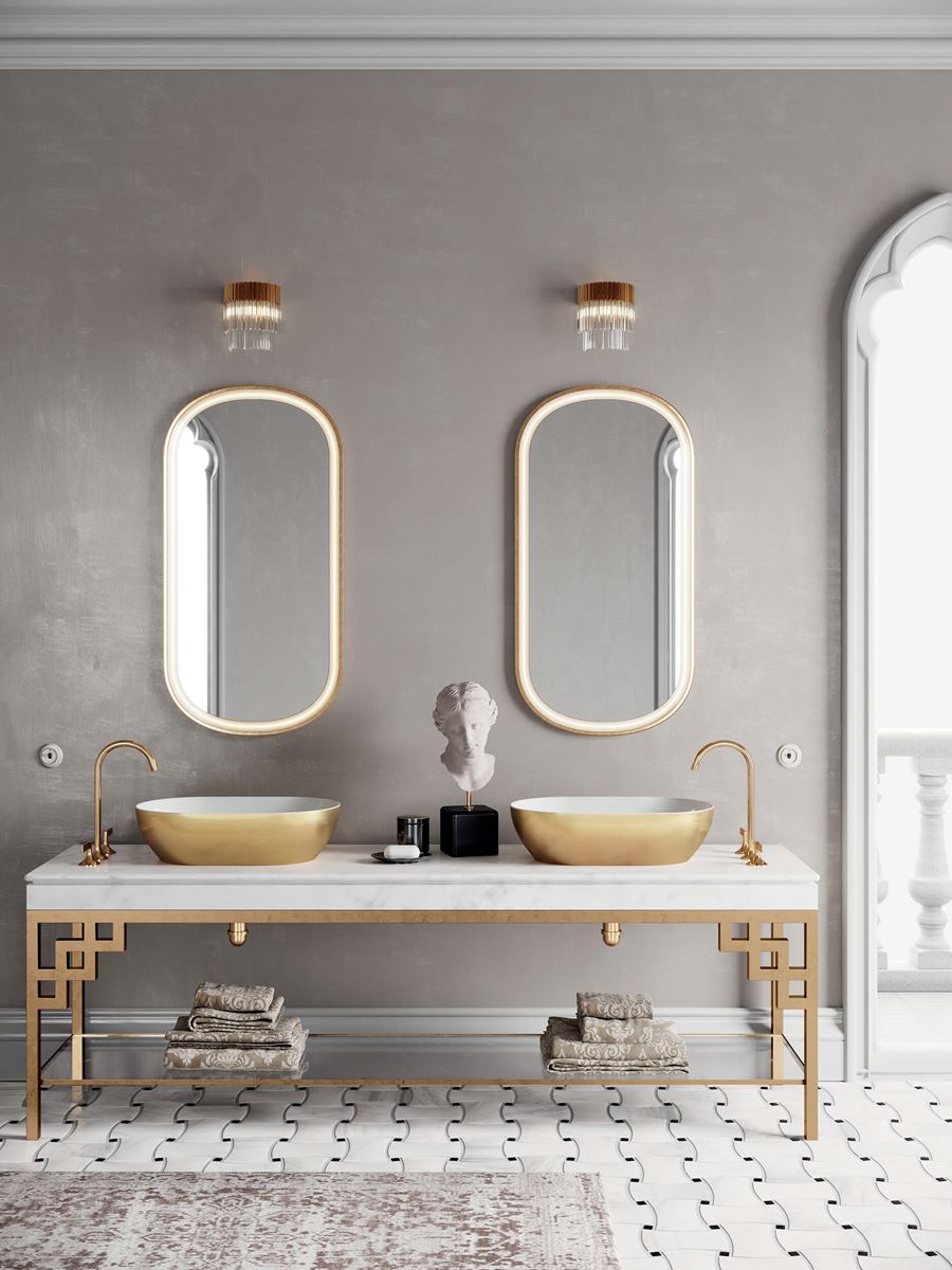 lavabi oro: finitura Gold GSI Ceramica