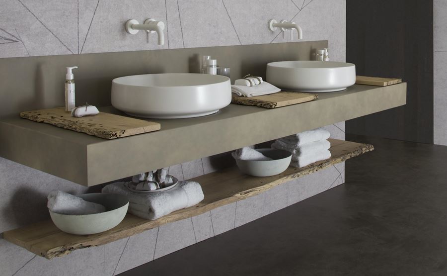 arredo bagno ecosostenibile in legno massello Re-Wood a Cersaie 2018