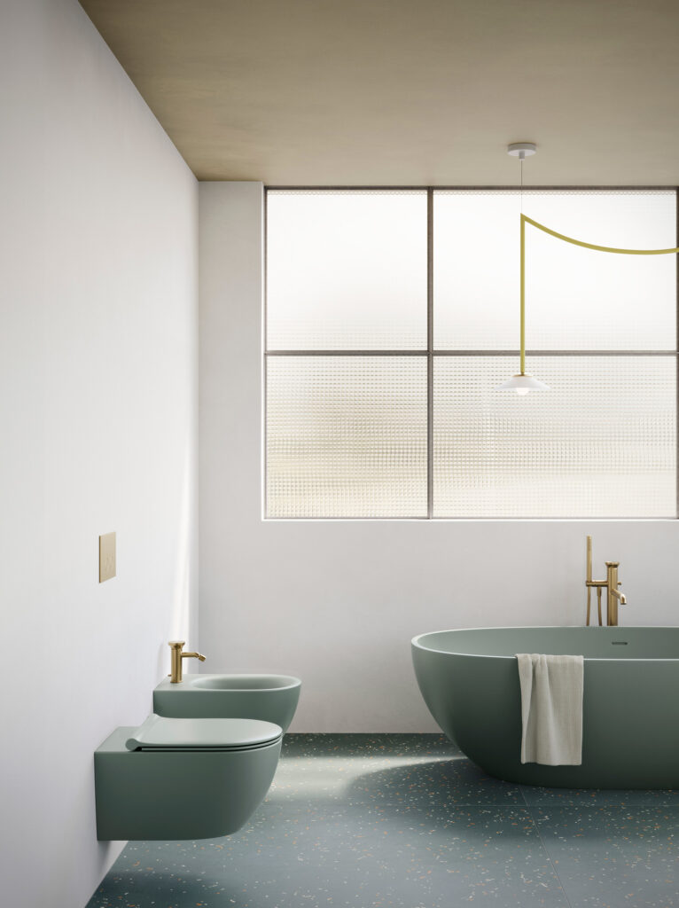 vasca e sanitari verde acqua Ceramica Catalano sanitari e vasca da bagno verde acqua per bagno di lusso Ceramica Catalano