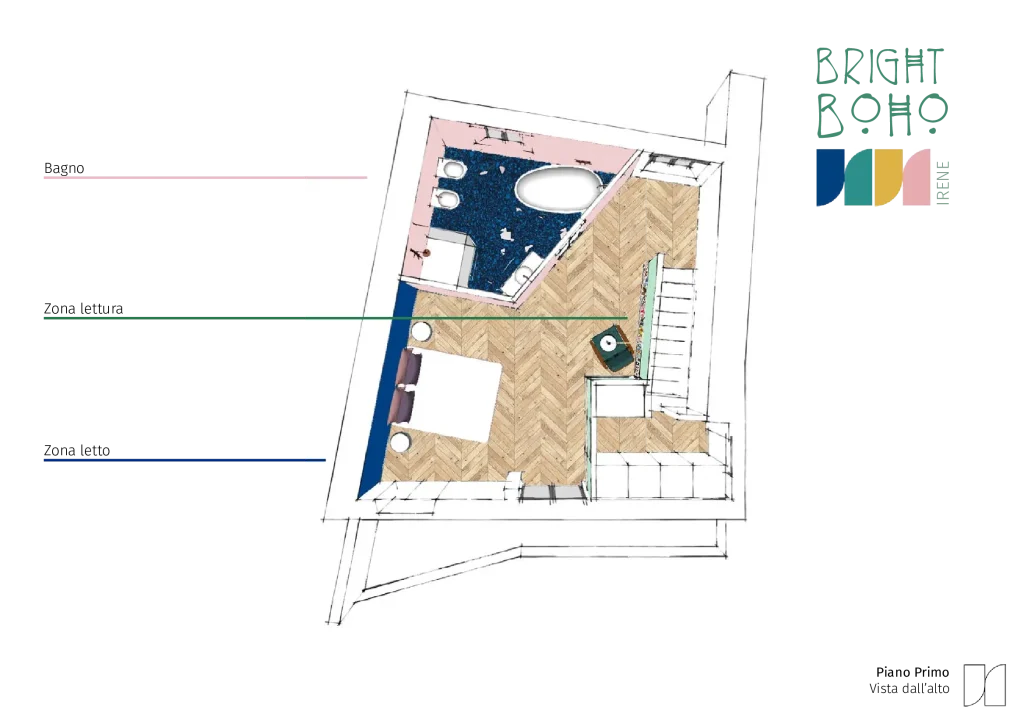 progetto camera da letto e bagno in camera