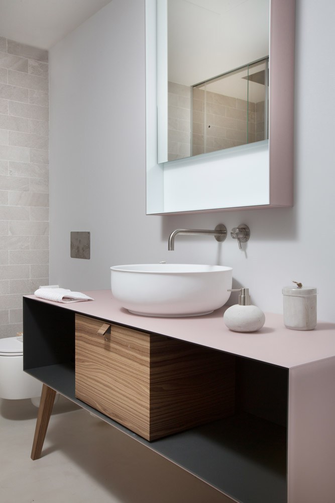 bagno rosa di design