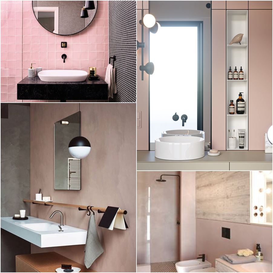 foto di bagni rosa