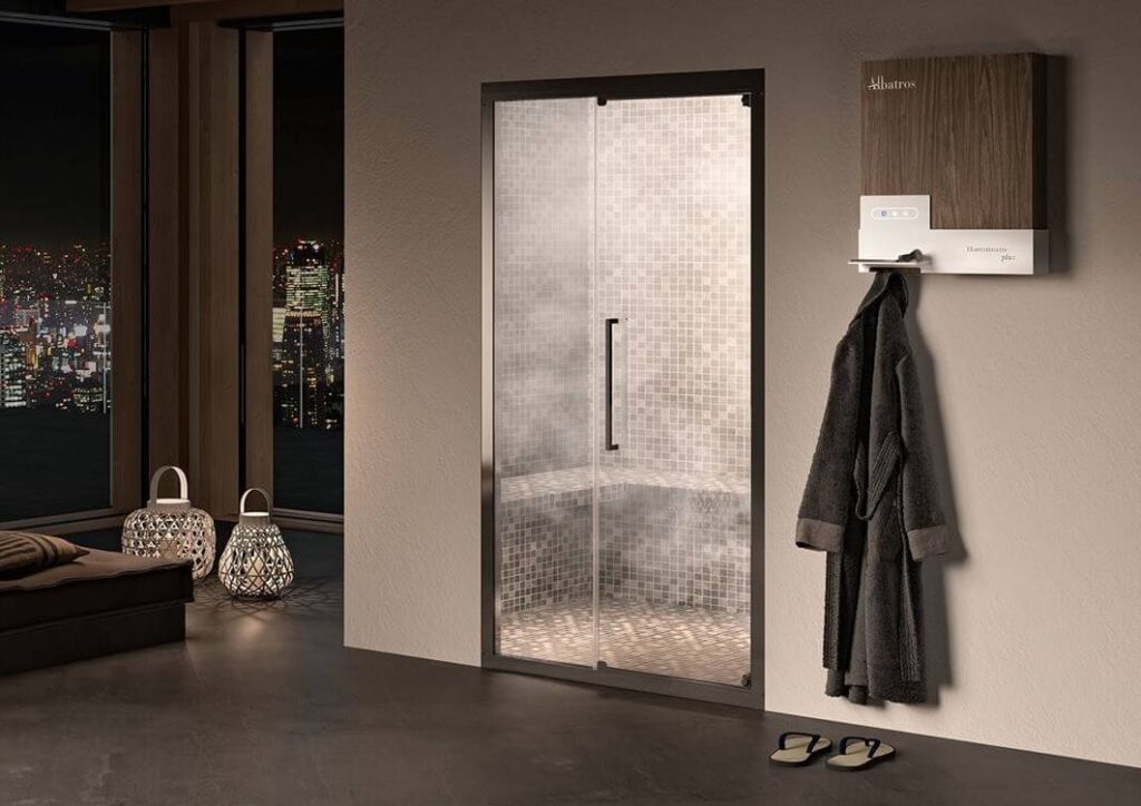 bagno turco in casa con il generatore di vapore Hammam Plus Home di Albatros