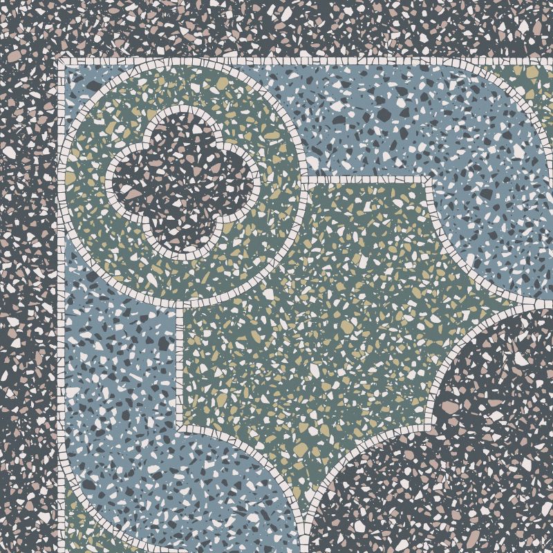 piastrelle in gres effetto terrazzo veneziano colorato