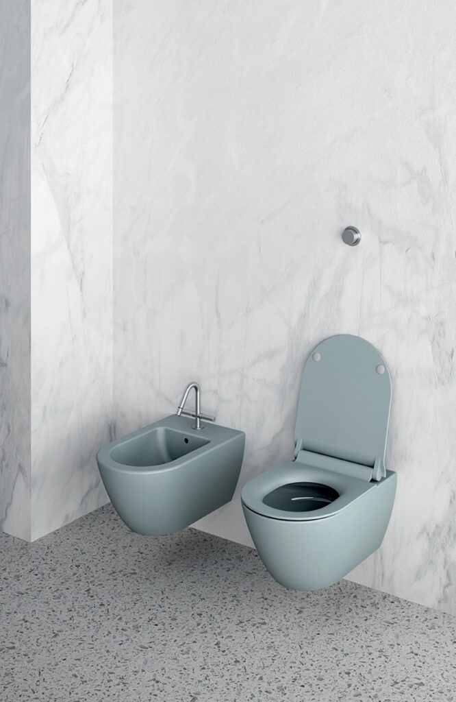sanitari moderni sospesi colorati