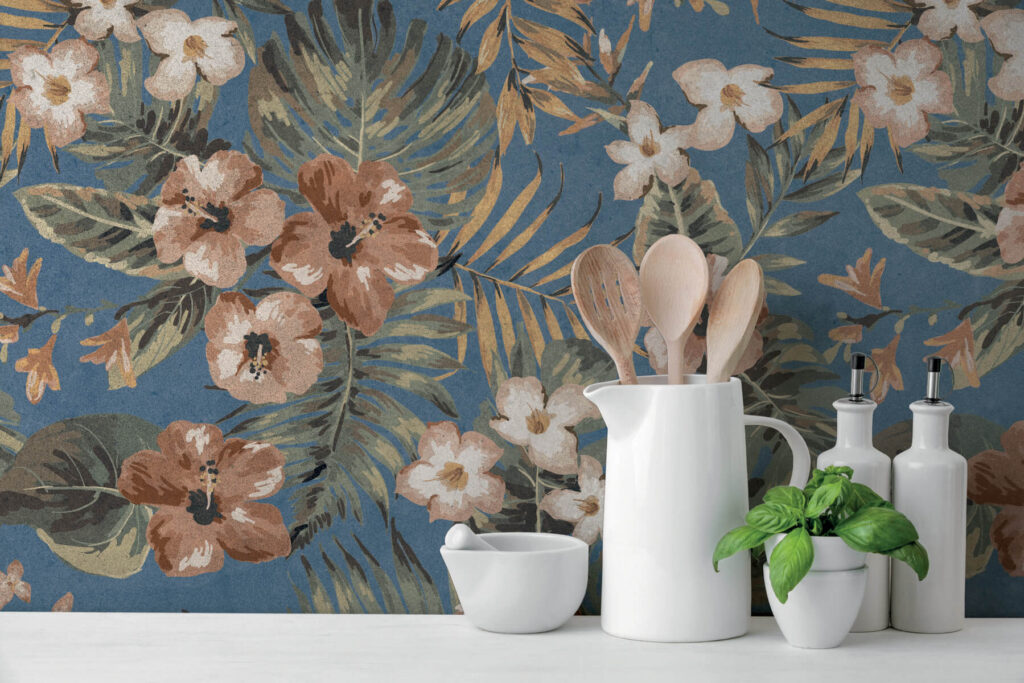 grandi piastrelle con disegni floreali