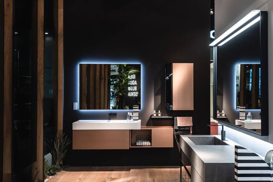 mobile bagno laccato metallizzato
