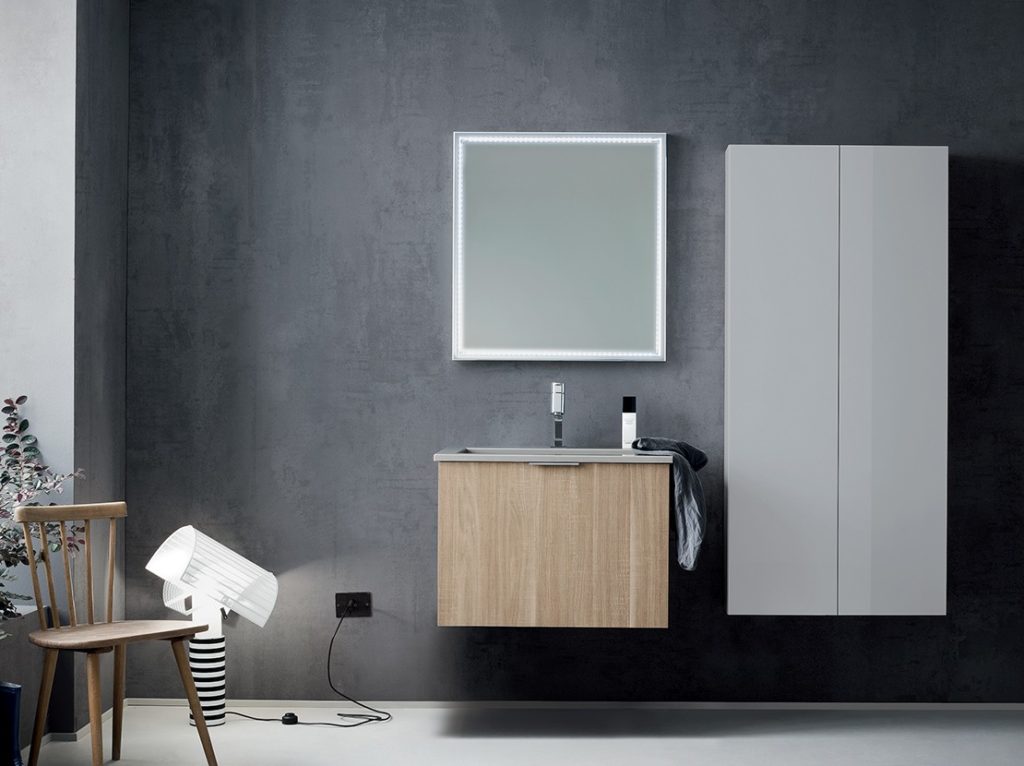 mobili bagno online monoblocco effetto legno