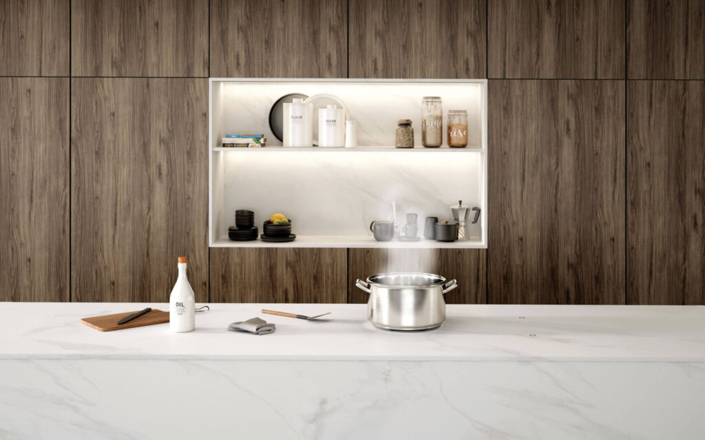 piano cottura invisibile su top cucina