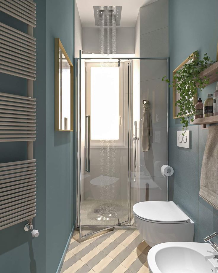 bagno con doccia con finestra