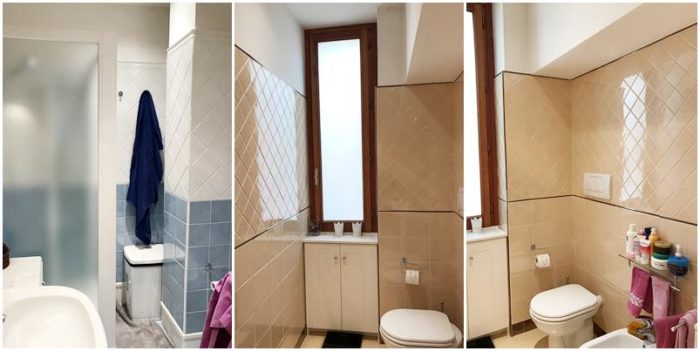 Ristrutturare bagni adiacenti: com'erano prima