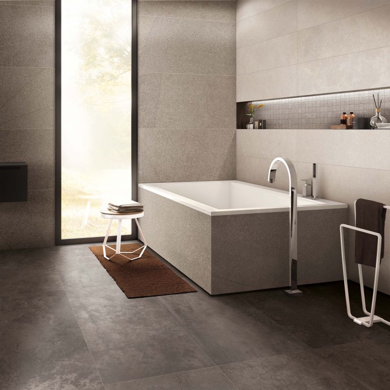 piastrelle bagno effetto graniglia veneziana