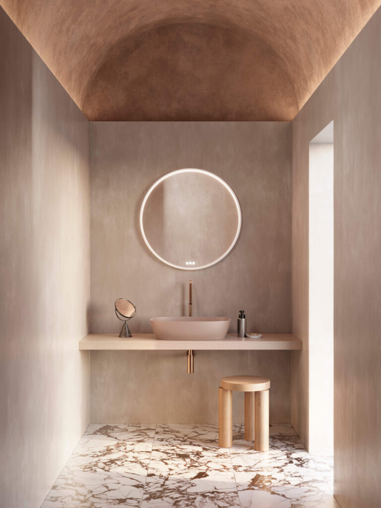lavabo da appoggio color Seta Ceramica Catalano bagno di lusso con lavabo color seta Ceramica Catalano