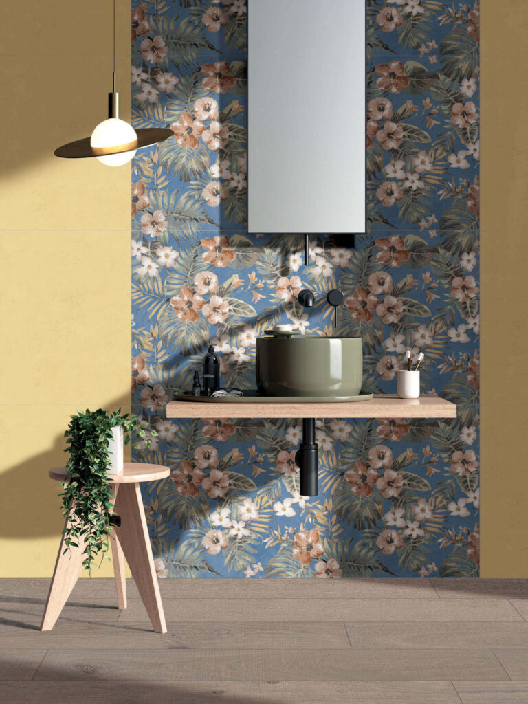 schemi di posa piastrelle 60x120 con fiori