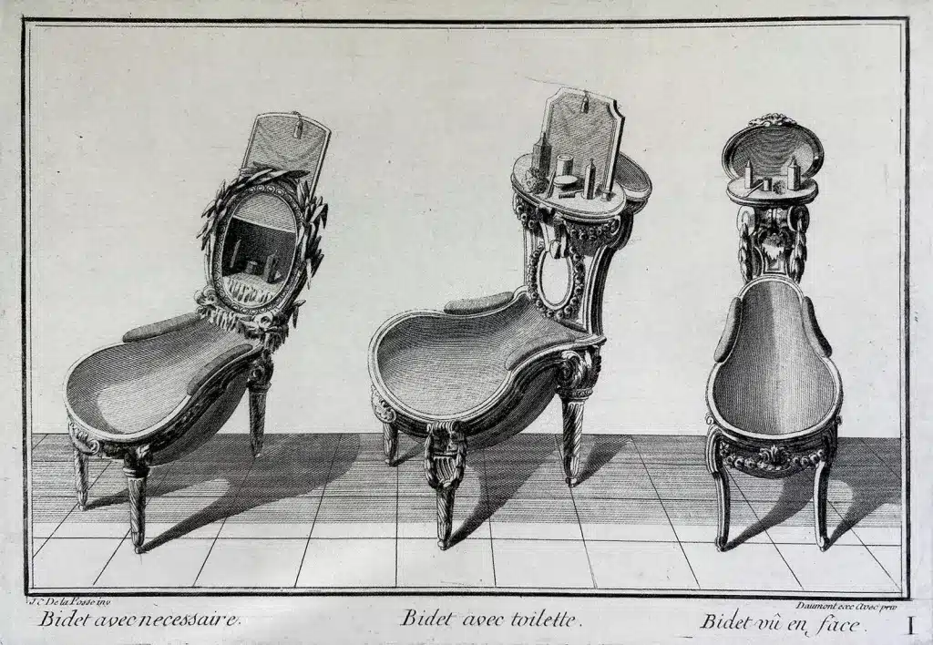 schizzi bidet antichi francesi