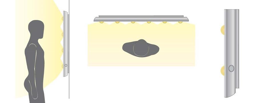 Specchi con luce: disegno