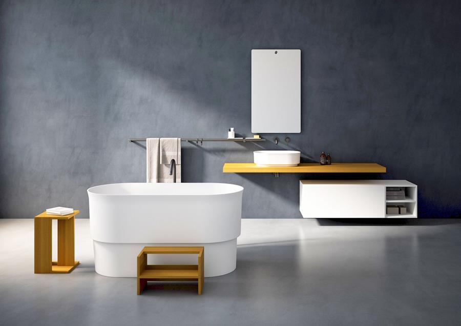 Vasca di design piccola freestanding Immersion by Agape