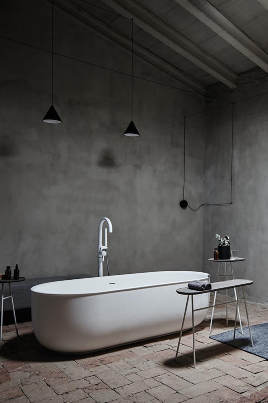 vasca da bagno design centro stanza in Solidsurface: Inbani