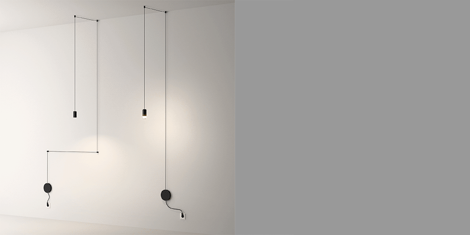 lampada sospesa bagno wireflow vibia